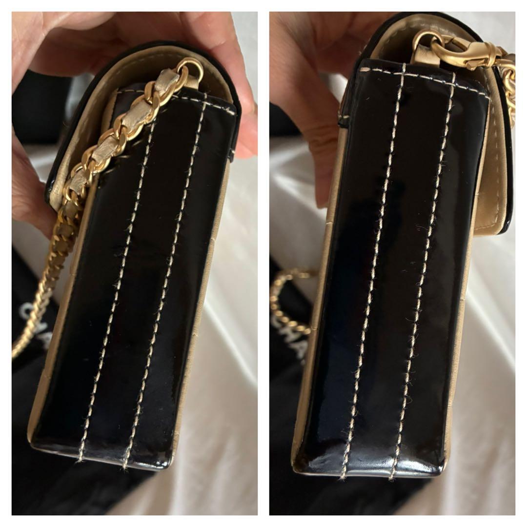 早い者勝ち♡CHANEL チョコバー　バイカラー　ラムスキン チェーンバッグ