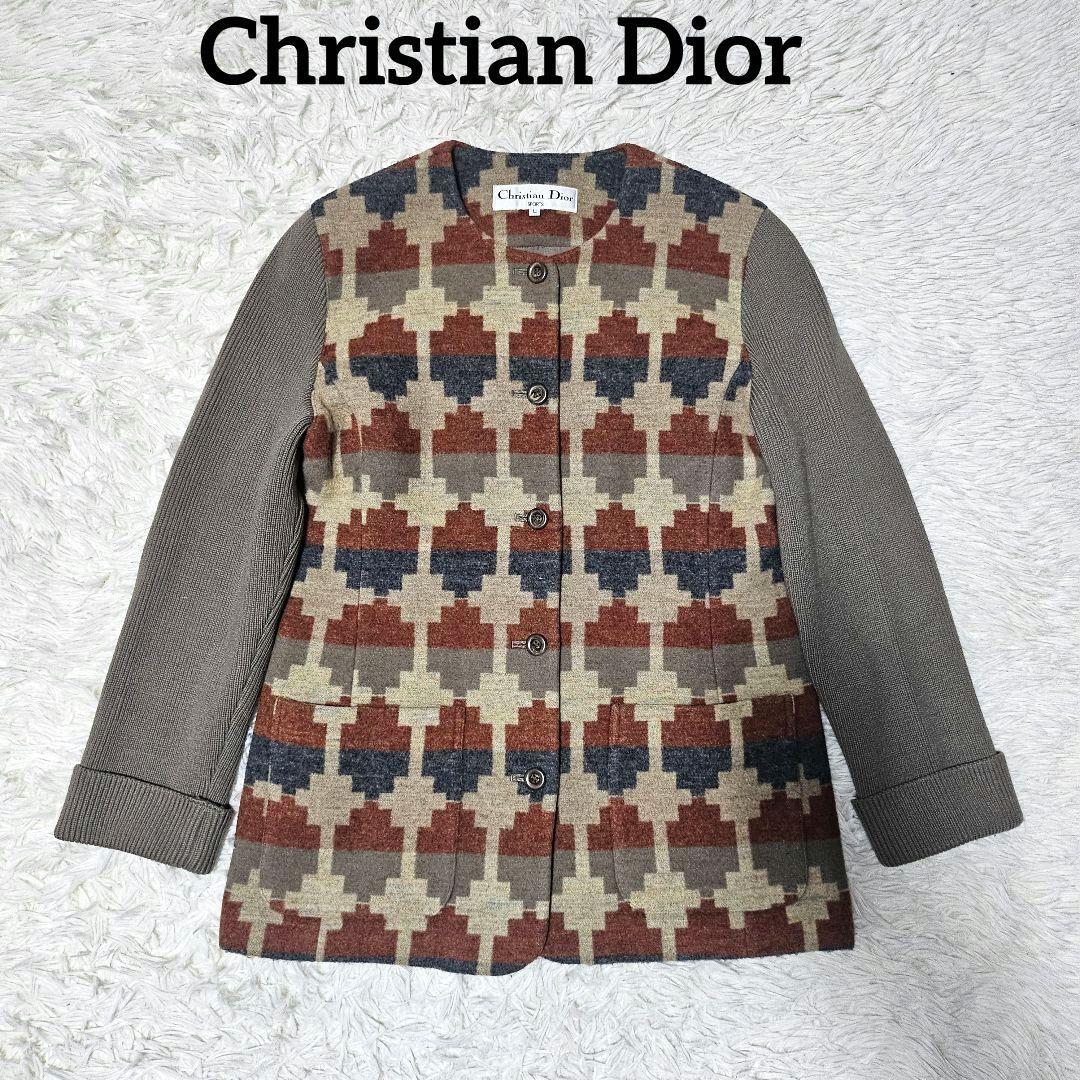 専用 Christian Dior ノーカラージャケット ヴィンテージ L