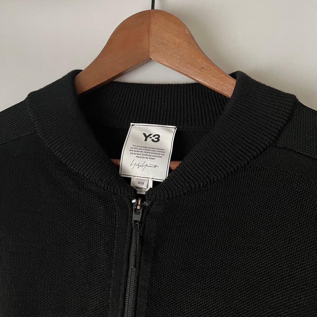 Y-3 ブラック ニット ジップアップジャージ ロング丈 未使用