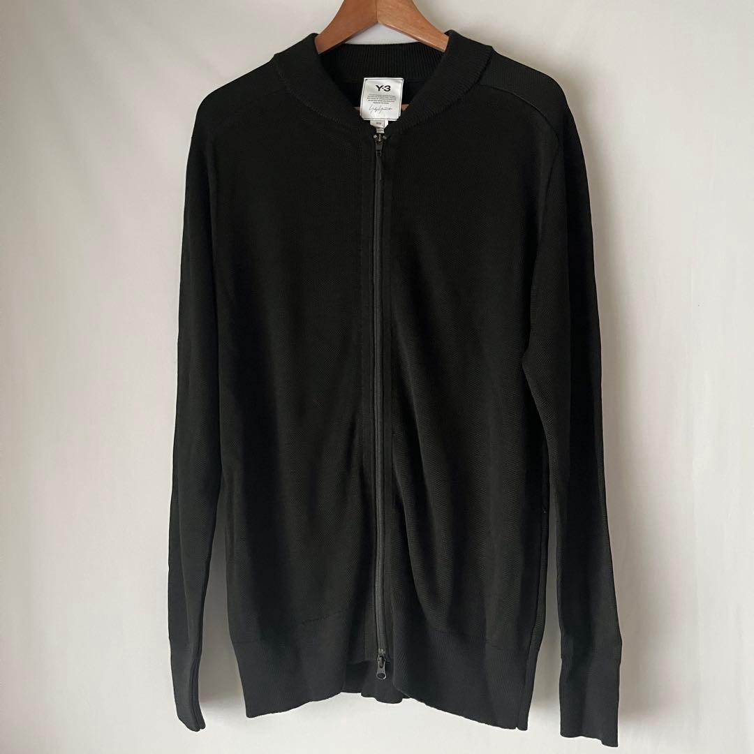 Y-3 ブラック ニット ジップアップジャージ ロング丈 未使用