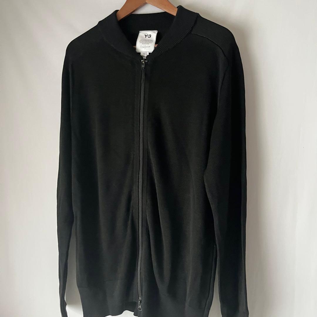 Y-3 ブラック ニット ジップアップジャージ ロング丈 未使用