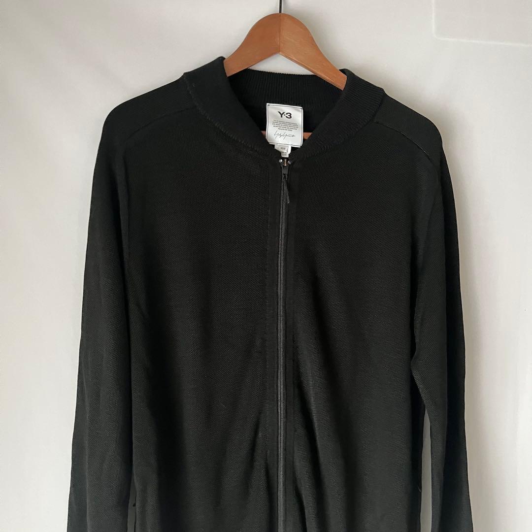 Y-3 ブラック ニット ジップアップジャージ ロング丈 未使用