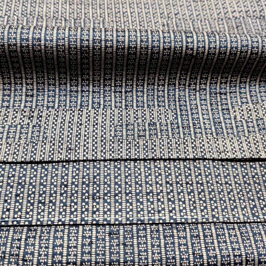 新品 未使用 正絹 袷 本場 ぜんまい紬 江戸小紋 トールサイズ 薄茶