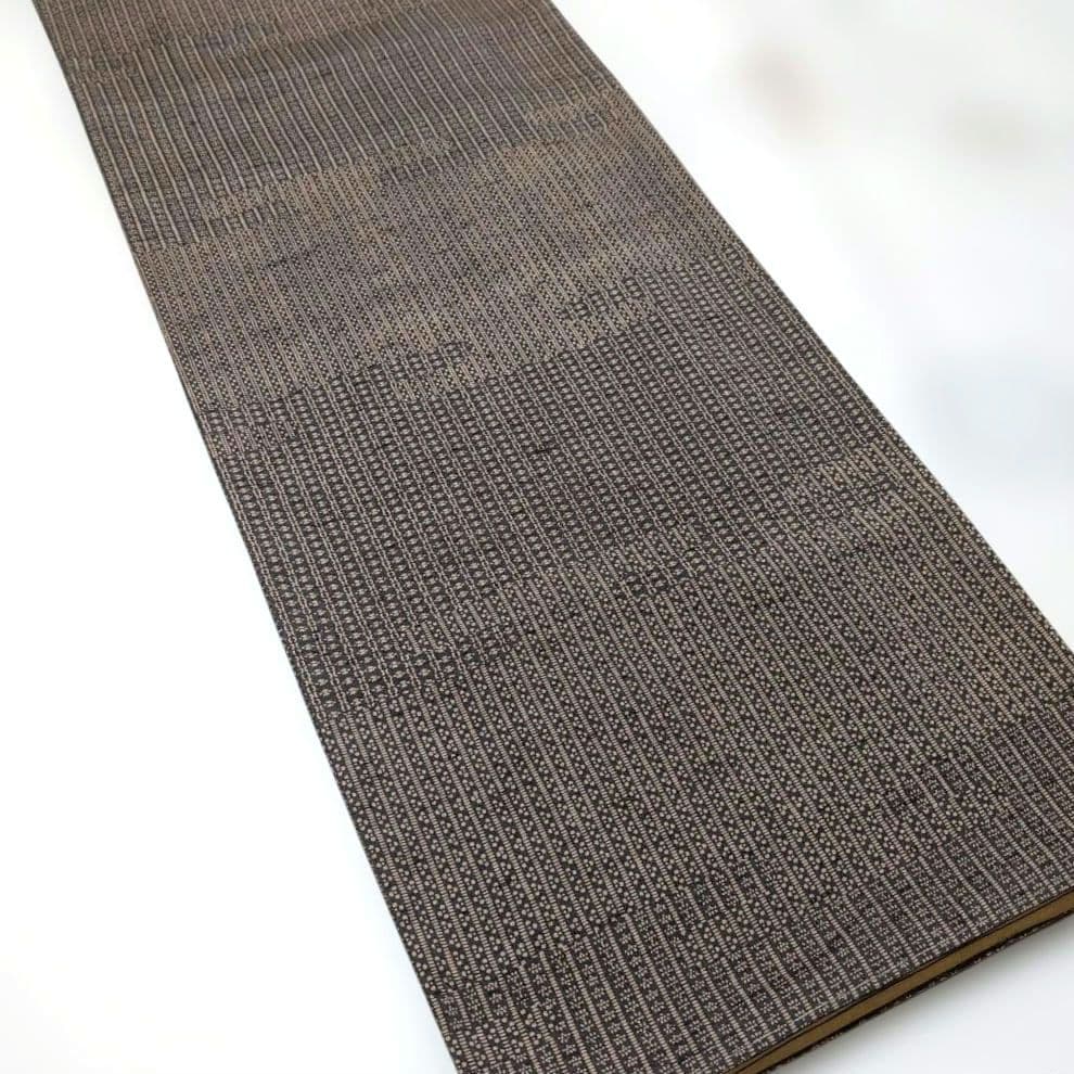 新品 未使用 正絹 袷 本場 ぜんまい紬 江戸小紋 トールサイズ 薄茶