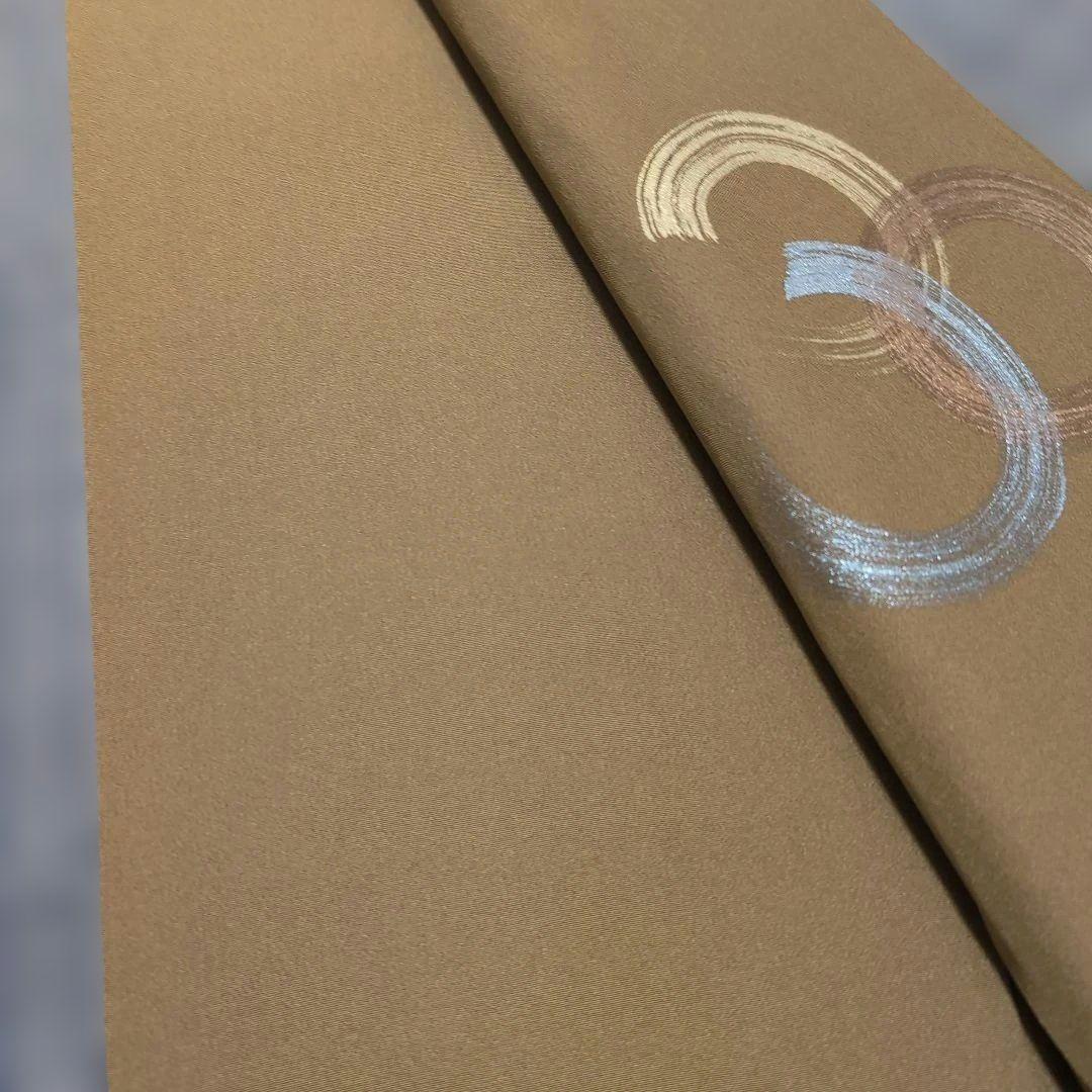 新品 未使用 正絹 袷 本場 ぜんまい紬 江戸小紋 トールサイズ 薄茶