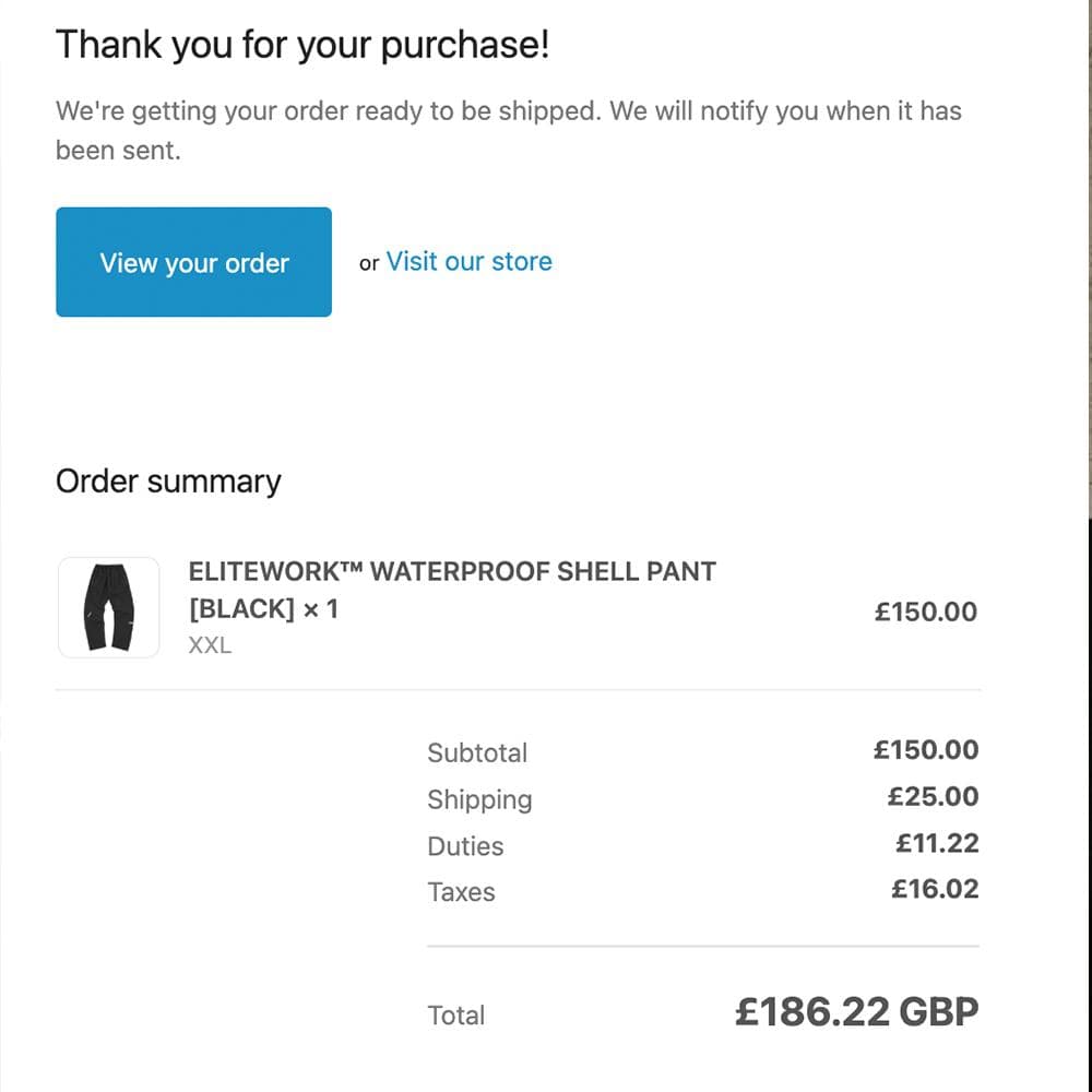 Corteiz ELITEWORK 防水 シェルパンツ ブラック XXL