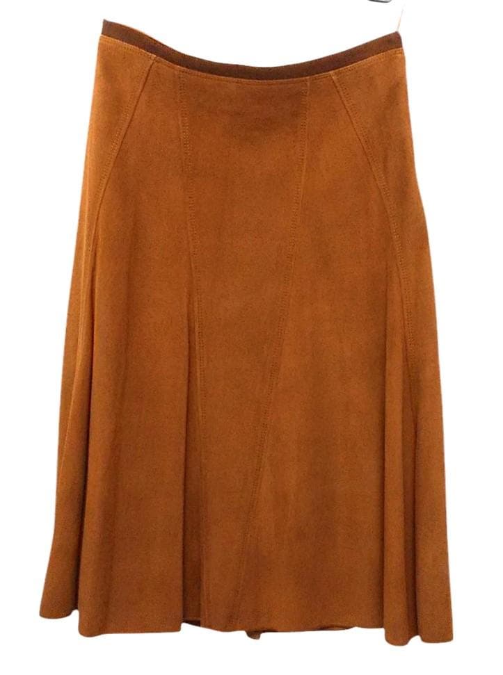 Loro piana　 ロロピアーナ　羊革(山羊)　フレア　スカート　ブラウン