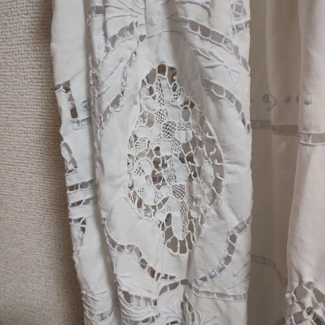 ✽3連休に向けての大特価✽　フランスアンティーク　カットワークリネンのチュニック