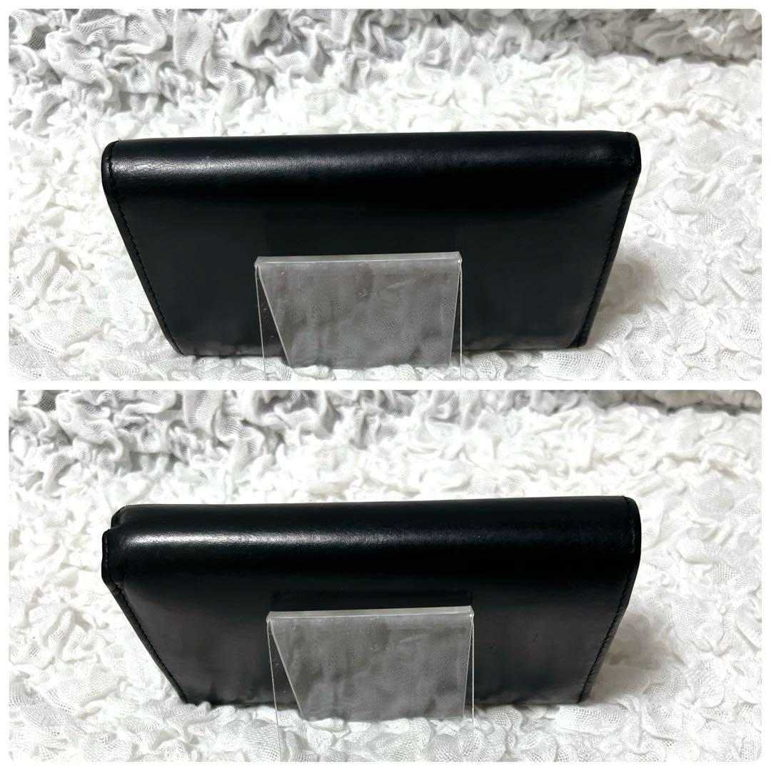 廃盤品 ホワイトハウスコックス 3折り財布 黒 ブライドルレザー 手入れ済み