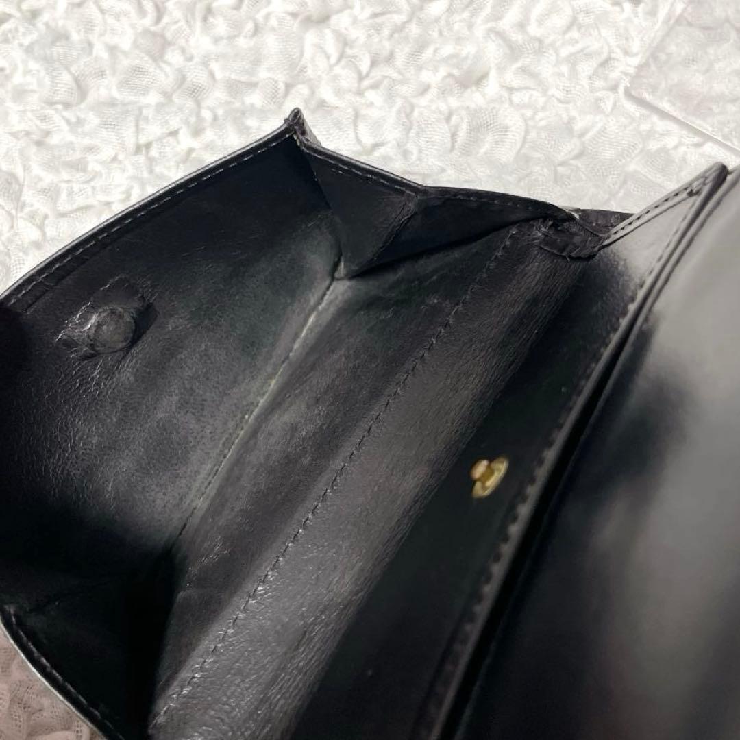 廃盤品 ホワイトハウスコックス 3折り財布 黒 ブライドルレザー 手入れ済み