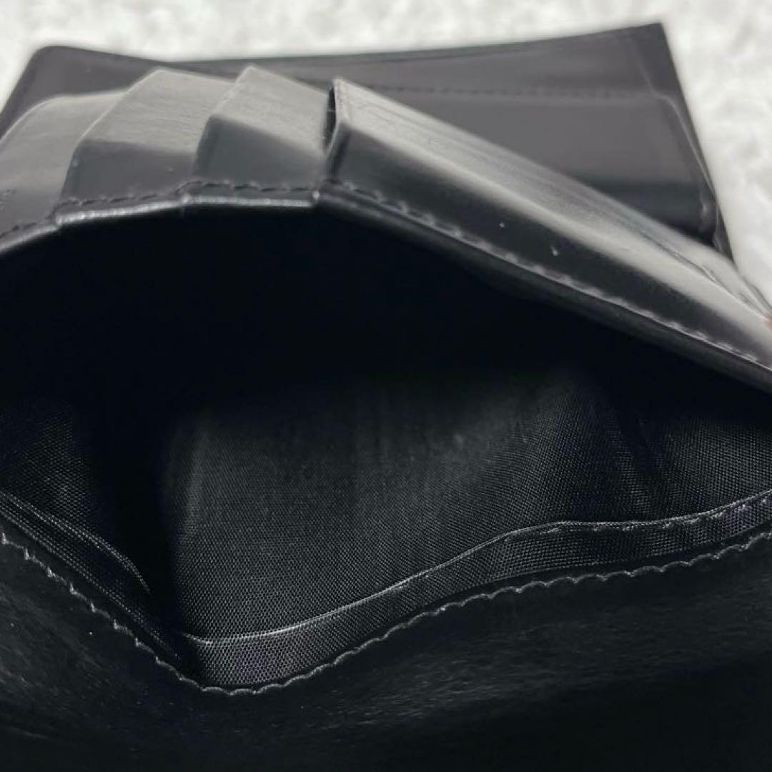 廃盤品 ホワイトハウスコックス 3折り財布 黒 ブライドルレザー 手入れ済み