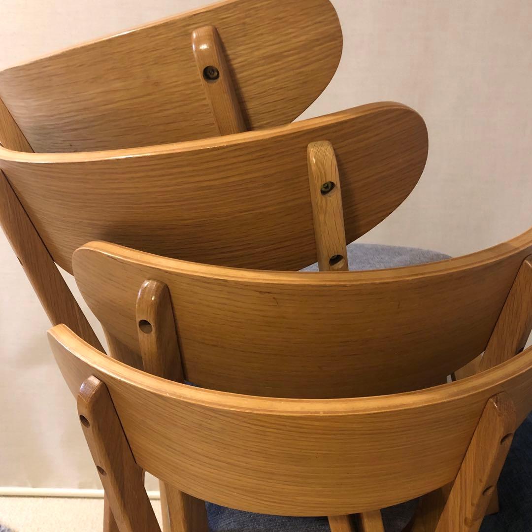カリガリス風チェア×4脚　北欧風　ナチュラル