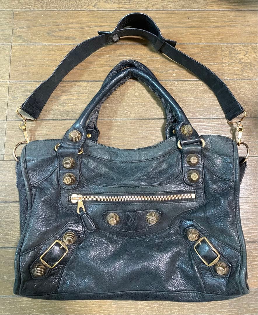 BALENCIAGA ジャイアントシティ ブラック　ピンクゴールド金具 希少