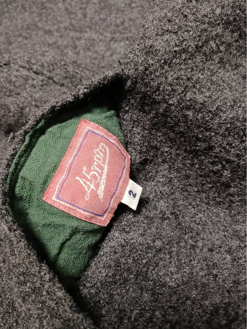 45rpmグレー ウール混 テーラードジャケット