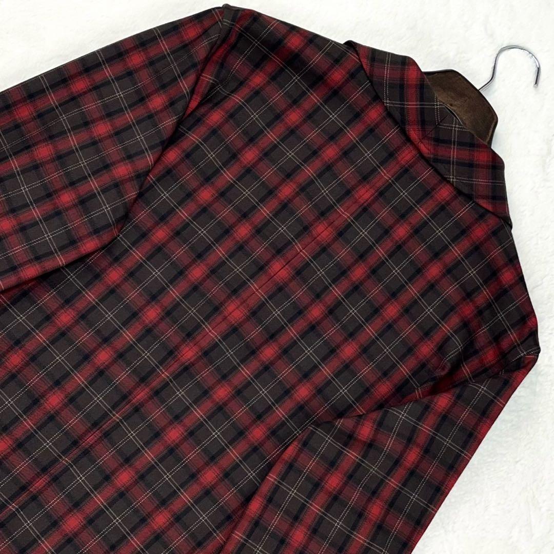 未使用品 LARDINI 三者混 タータンチェック アンコンジャケット M