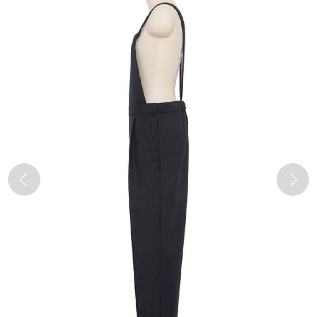 Drawer（ドゥロワー）ウールツイルサロペット　36 ブラック　美品 aw黒