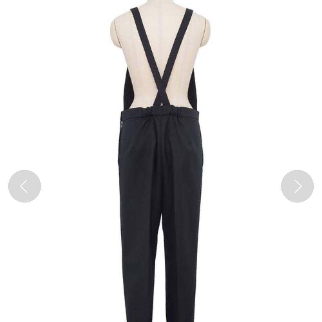 Drawer（ドゥロワー）ウールツイルサロペット　36 ブラック　美品 aw黒