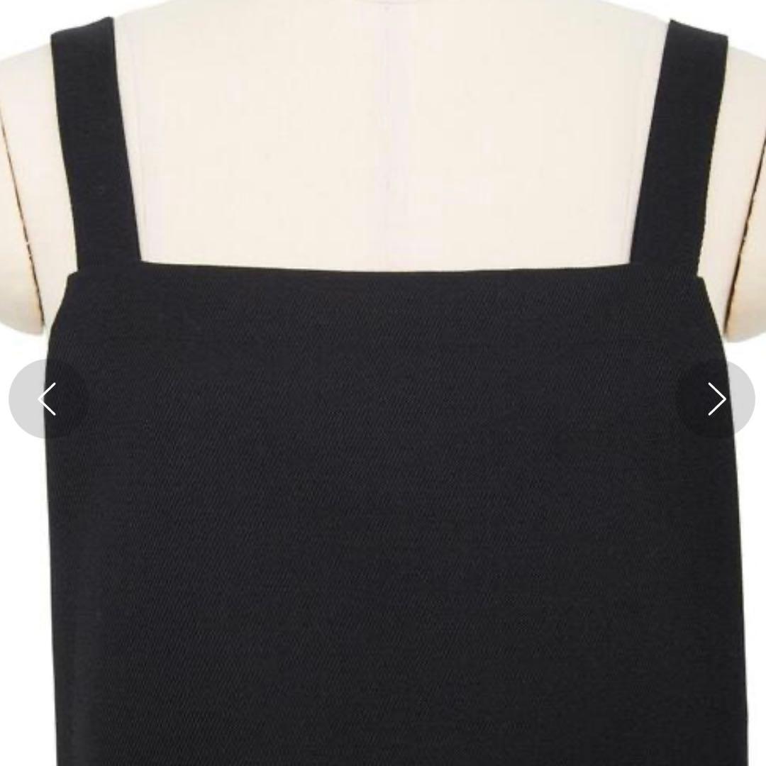 Drawer（ドゥロワー）ウールツイルサロペット　36 ブラック　美品 aw黒