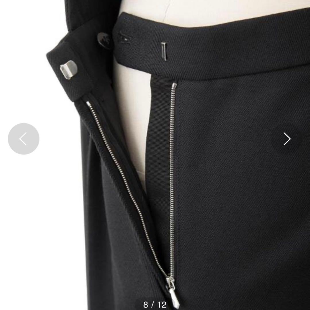 Drawer（ドゥロワー）ウールツイルサロペット　36 ブラック　美品 aw黒