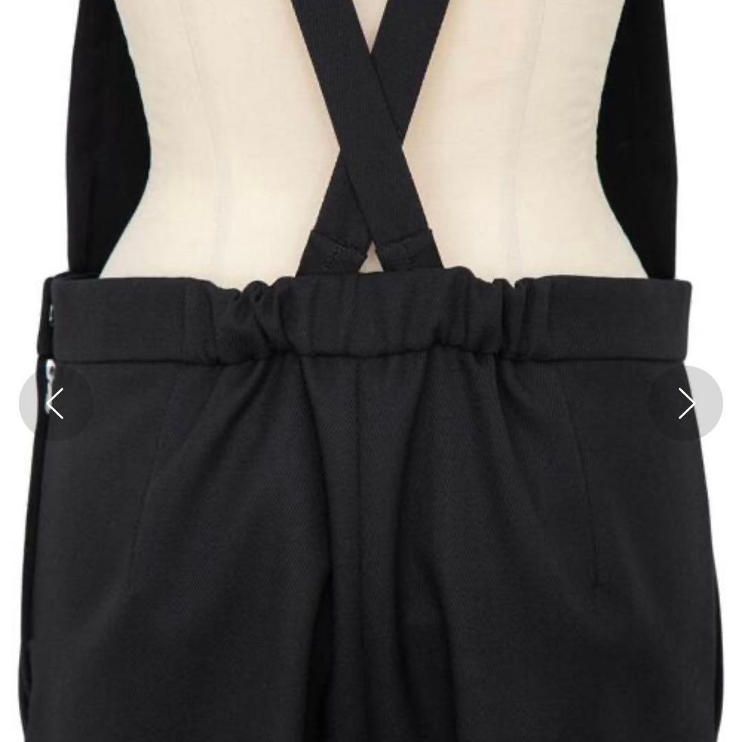 Drawer（ドゥロワー）ウールツイルサロペット　36 ブラック　美品 aw黒