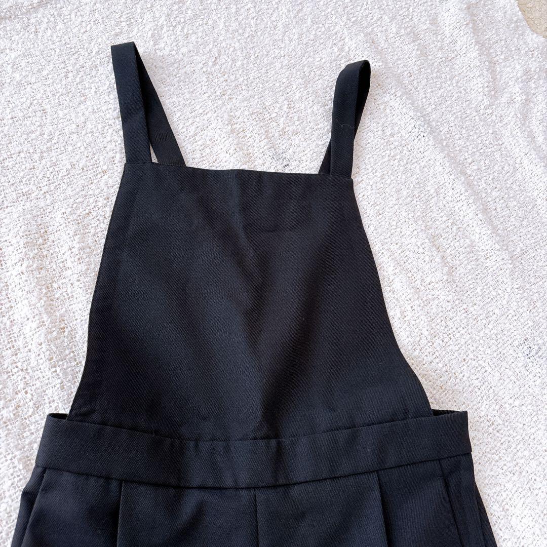 Drawer（ドゥロワー）ウールツイルサロペット　36 ブラック　美品 aw黒