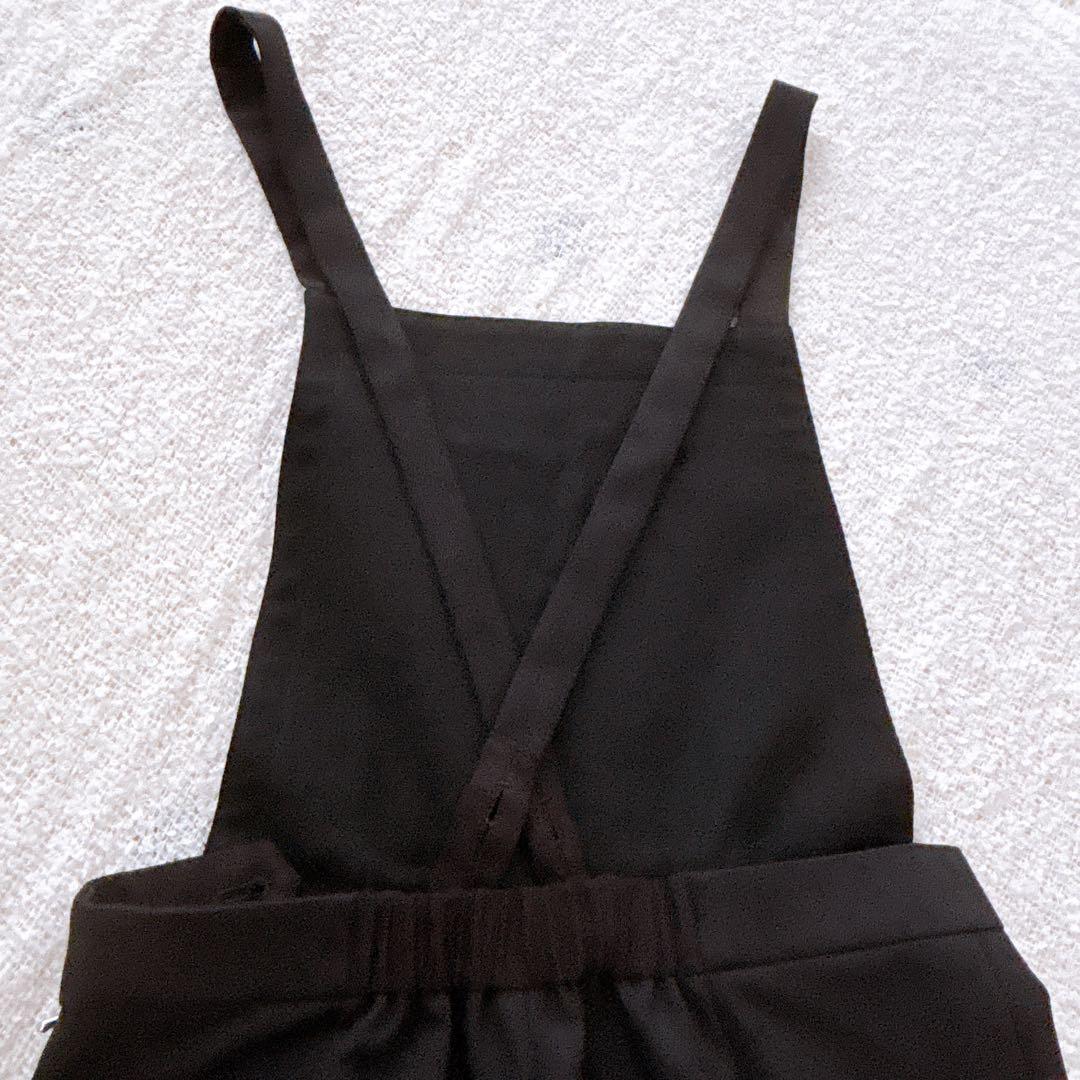 Drawer（ドゥロワー）ウールツイルサロペット　36 ブラック　美品 aw黒