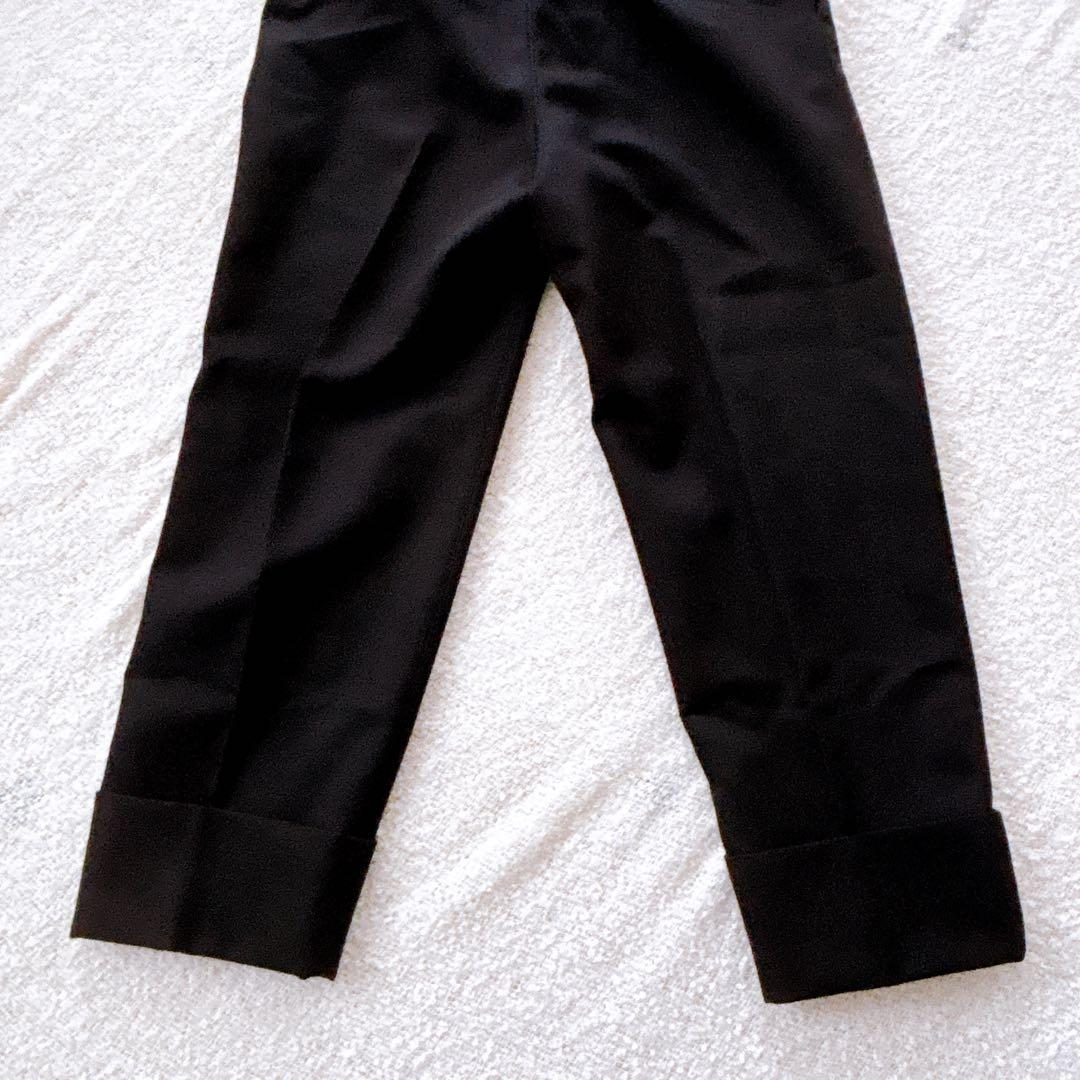 Drawer（ドゥロワー）ウールツイルサロペット　36 ブラック　美品 aw黒