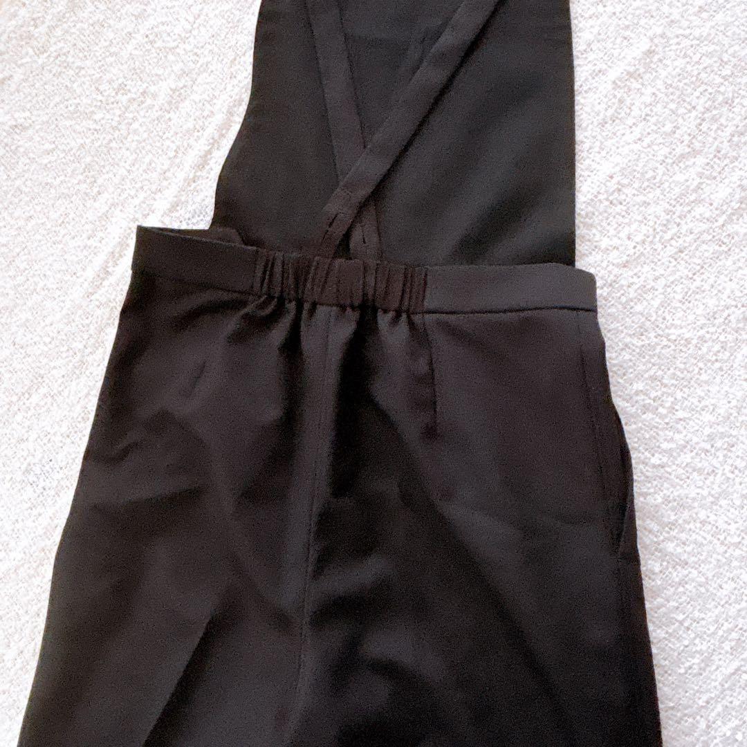 Drawer（ドゥロワー）ウールツイルサロペット　36 ブラック　美品 aw黒