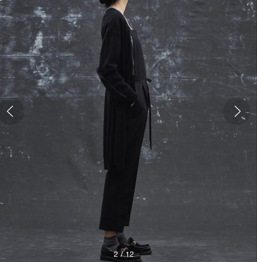 Drawer（ドゥロワー）ウールツイルサロペット　36 ブラック　美品 aw黒