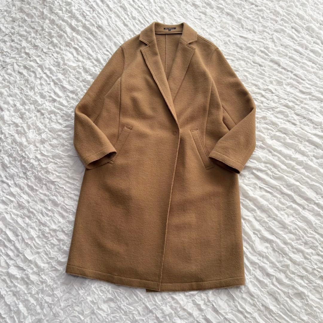 【1度着用のみ美品 23区 リンクスミドルジャージーチェスターコート 近年モデル