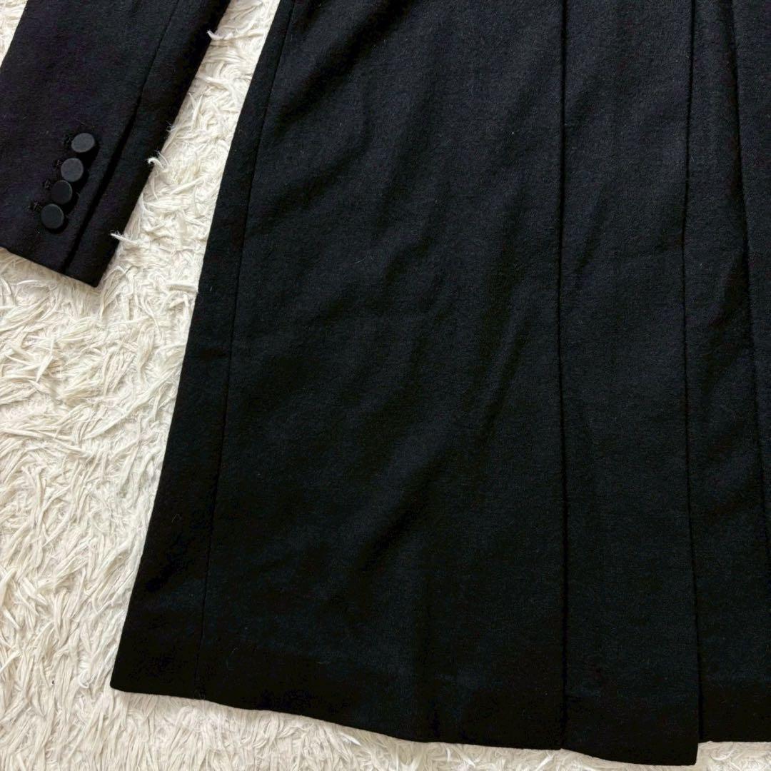 美品　高級　ラルフローレン　カシミヤ混紡　ダブルチェスターコート　ブラック