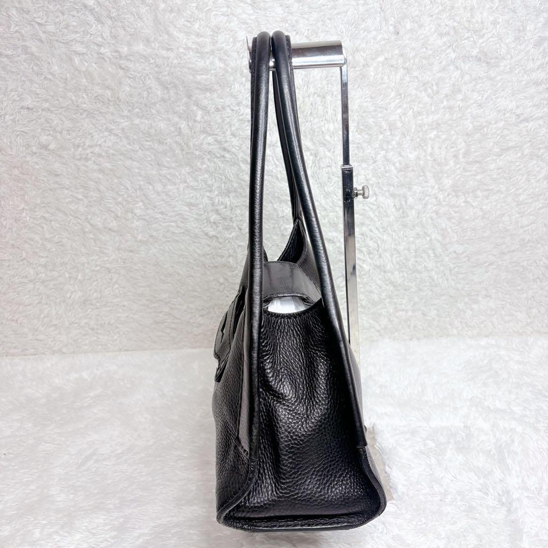 TOD’S レザー ハンドバッグ 黒 y2k トッズ　シボ革　レザー　ショルダー