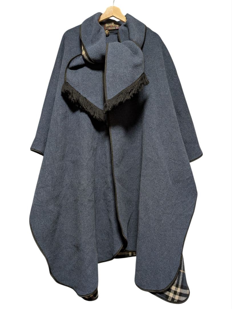 David Barry London リバーシブル ポンチョ ケープコート