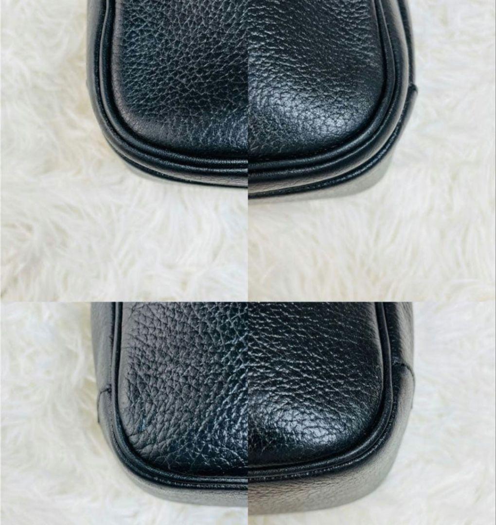 【良品】 Burberry ショルダーバッグ ノバチェック ブラック　レザー