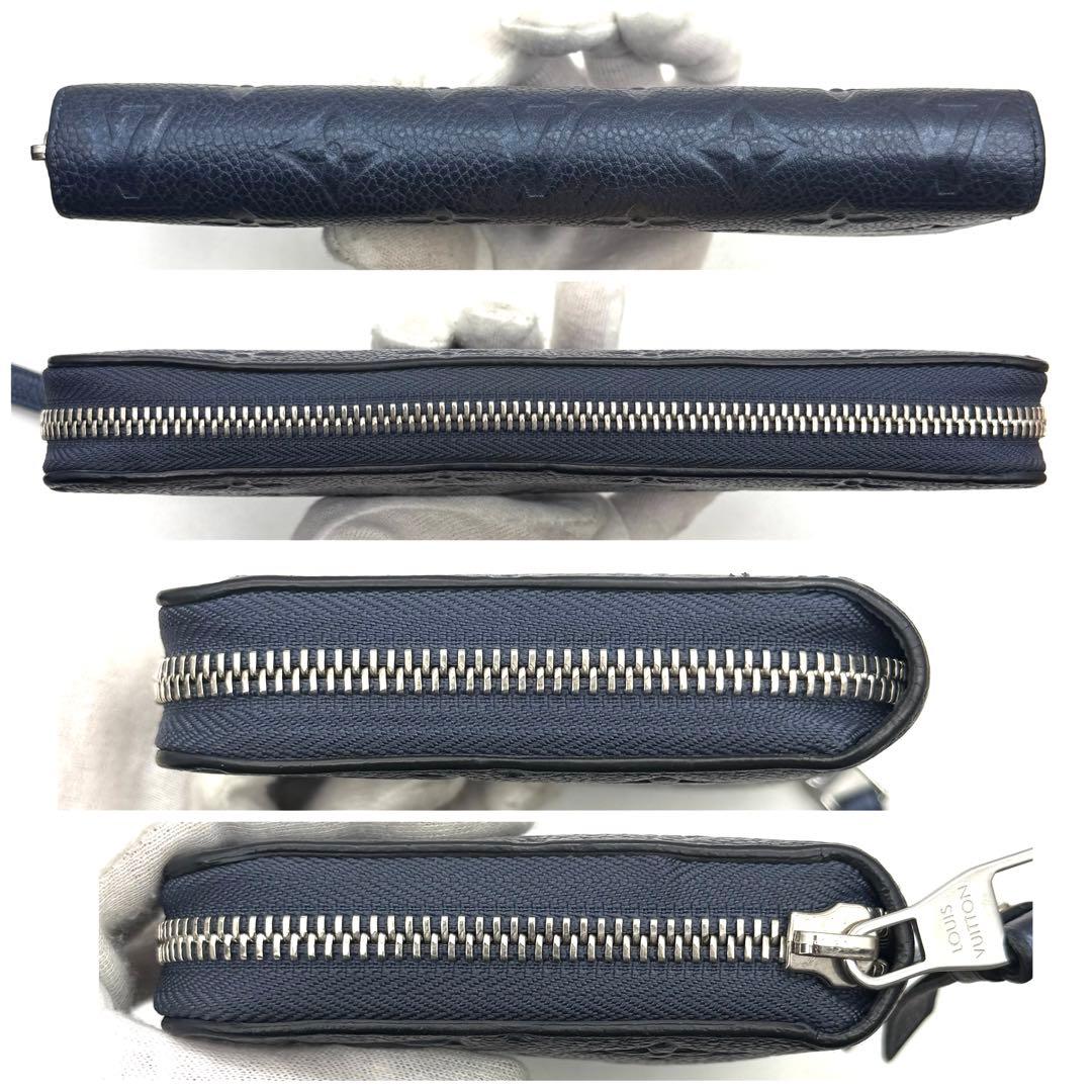 【極上美品】ルイヴィトン アンプラント ジッピーウォレット メタリックブルー