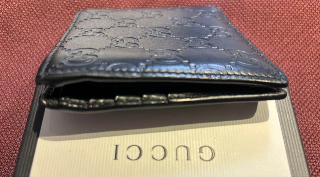 マルカワ☆グッチ GUCCI 二つ折り財布 メンズ シマ DORIAN