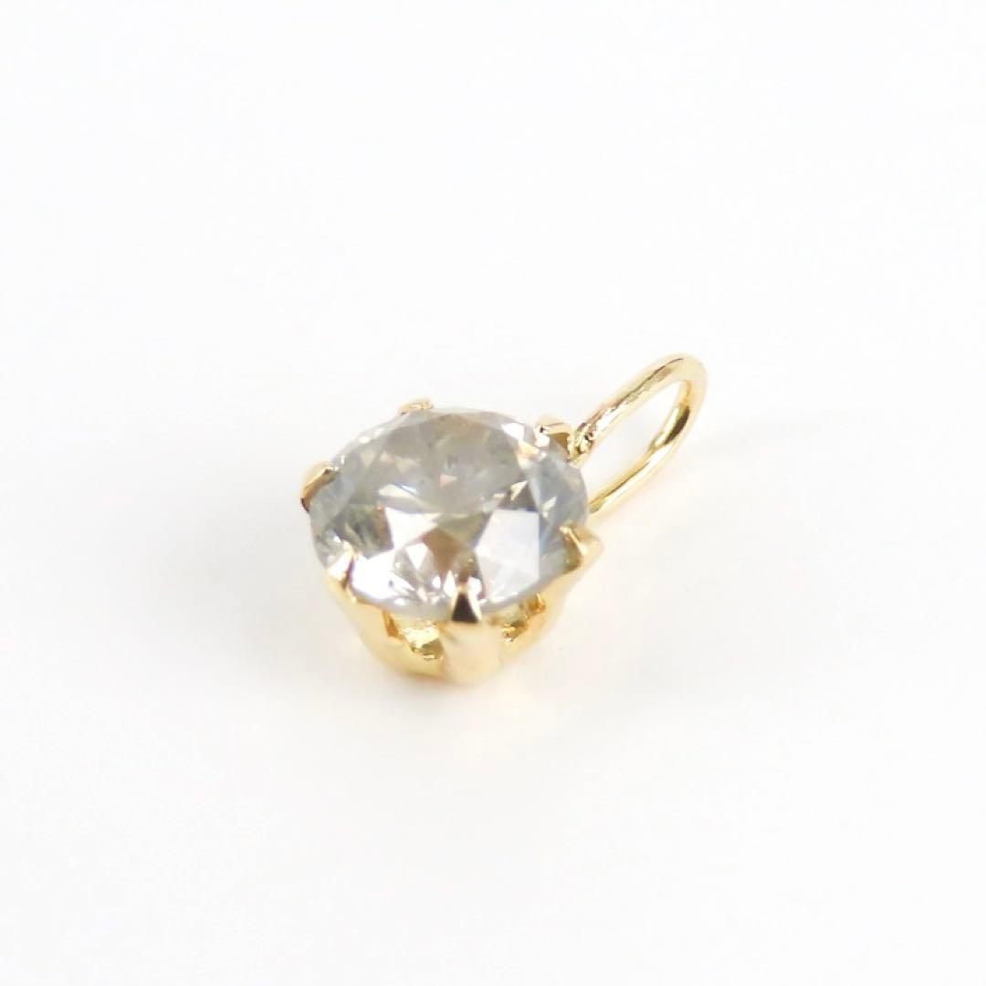 N*e様 【本物保証】K18YG 天然ダイヤモンド 0.4ct チャーム　新品
