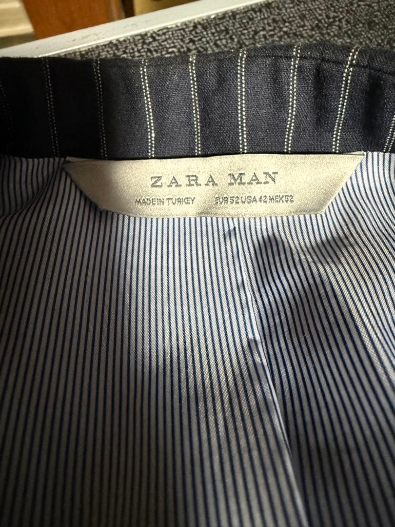 ZARA ネイビー ストライプ スーツセット