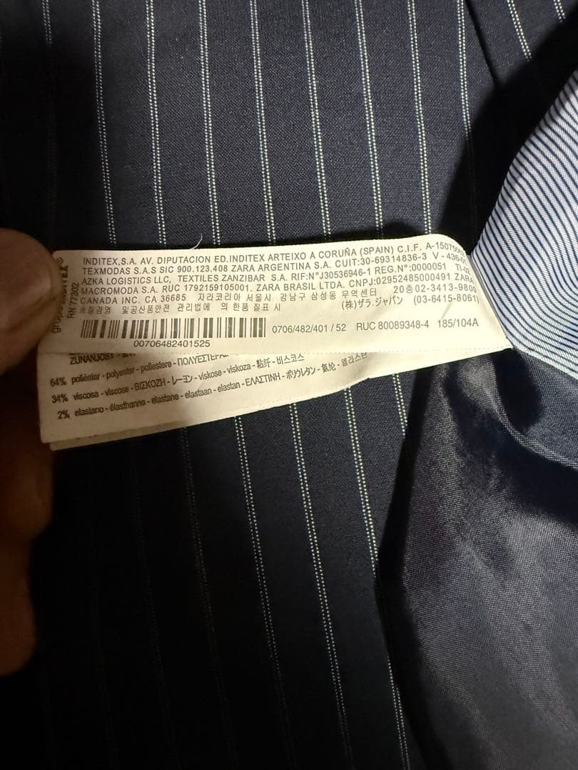 ZARA ネイビー ストライプ スーツセット