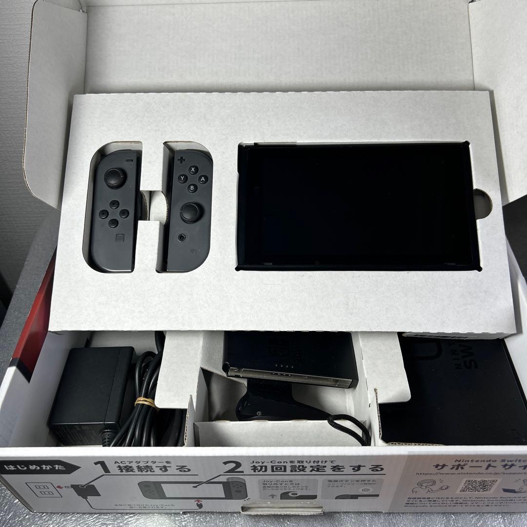 【箱付】ニンテンドースイッチ本体 Joy-Conグレー 動作確認済
