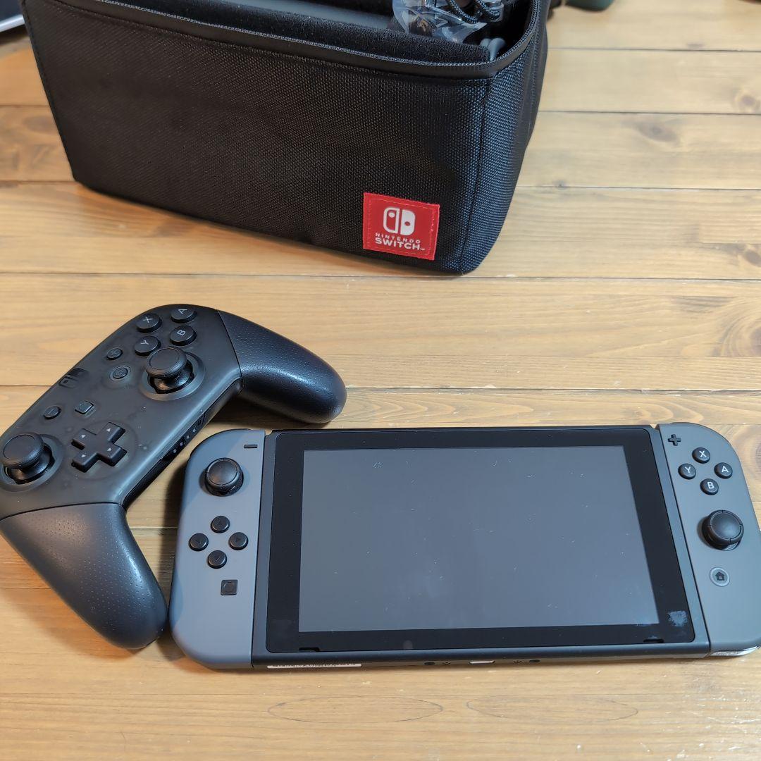 Nintendo Switch グレー 本体 + プロコントローラー + ケース