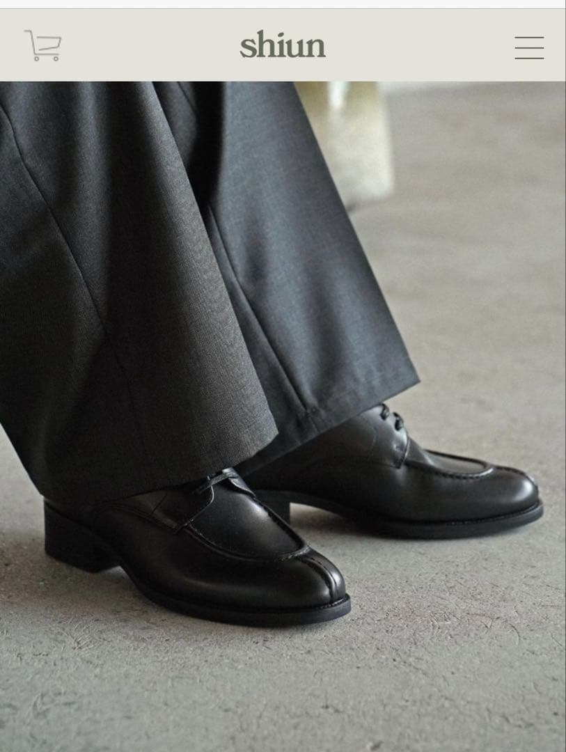 【shiun】 COW LEATHER U-TIP DERBY