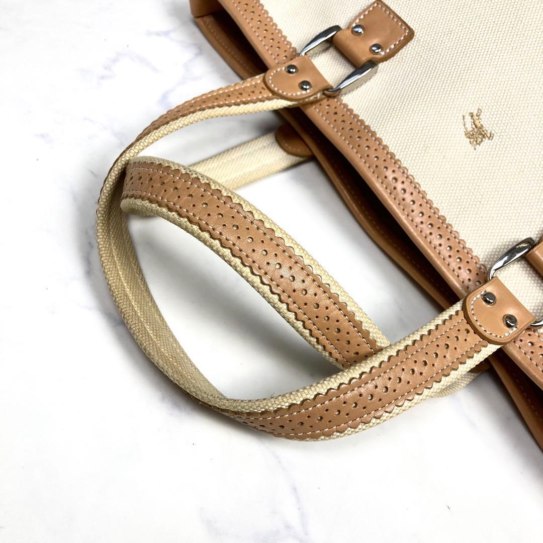 バーバリー ブルーレーベル トートバッグ ホースロゴ キャンバス