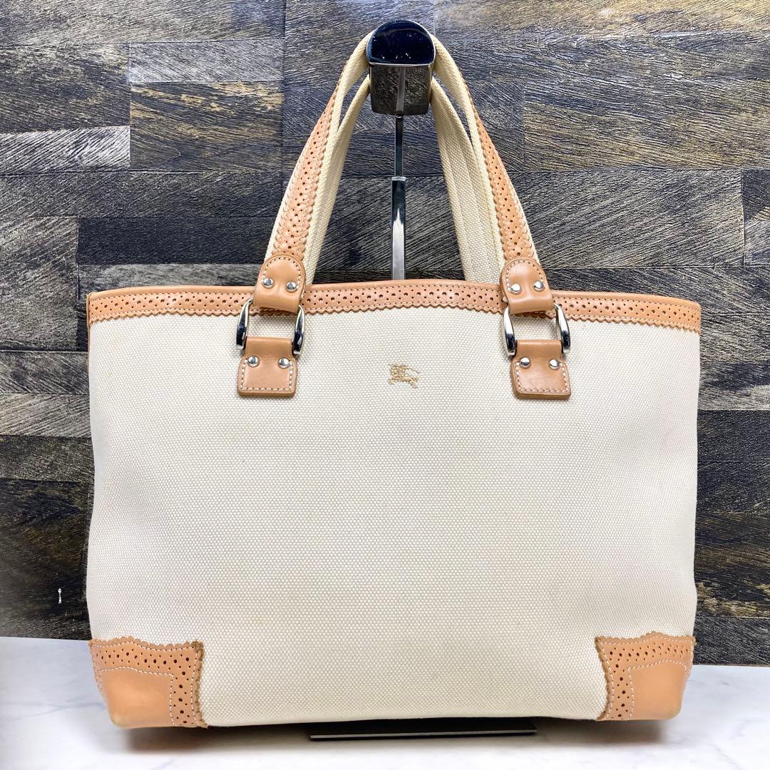 バーバリー ブルーレーベル トートバッグ ホースロゴ キャンバス