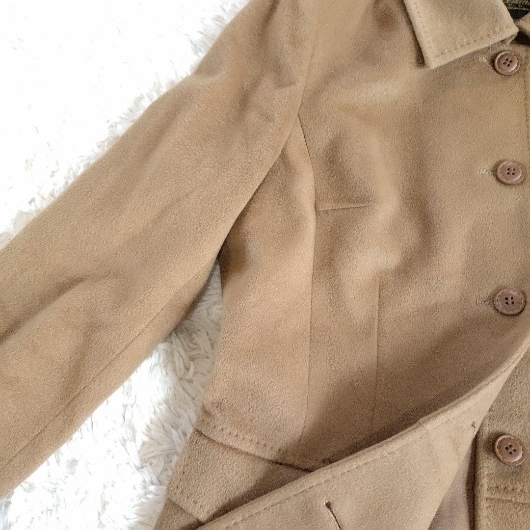 i176　レリアン【9】カシミヤ100%コート/茶系/日本製