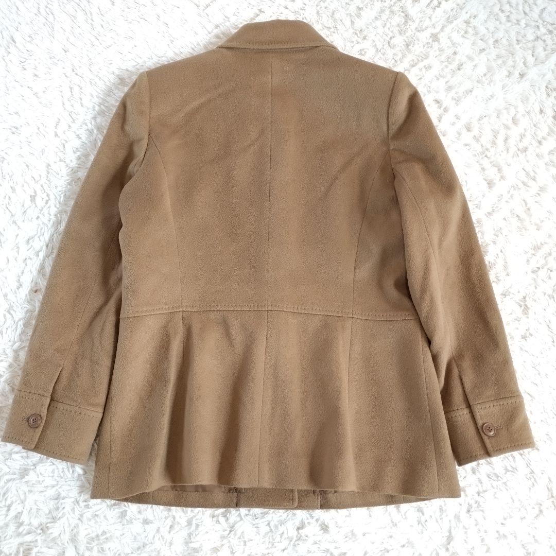 i176　レリアン【9】カシミヤ100%コート/茶系/日本製