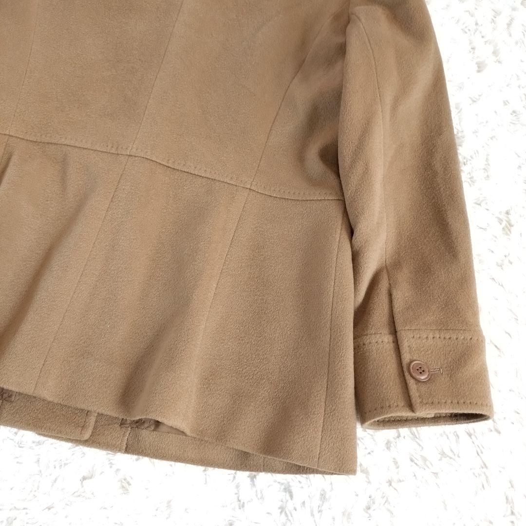 i176　レリアン【9】カシミヤ100%コート/茶系/日本製