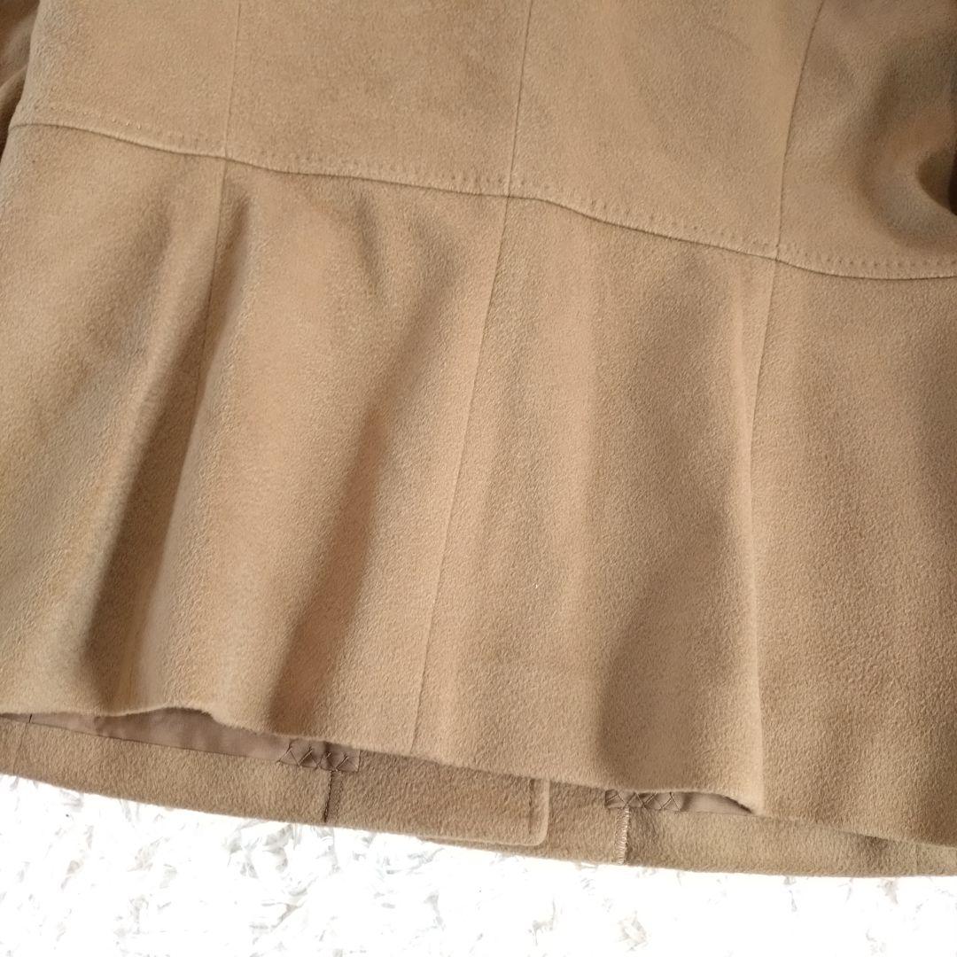 i176　レリアン【9】カシミヤ100%コート/茶系/日本製