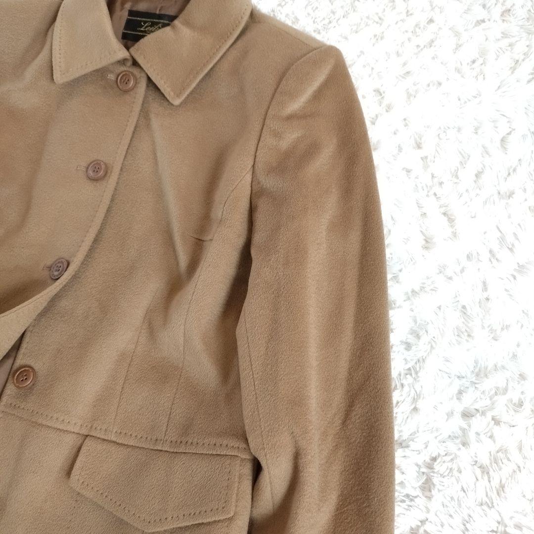 i176　レリアン【9】カシミヤ100%コート/茶系/日本製