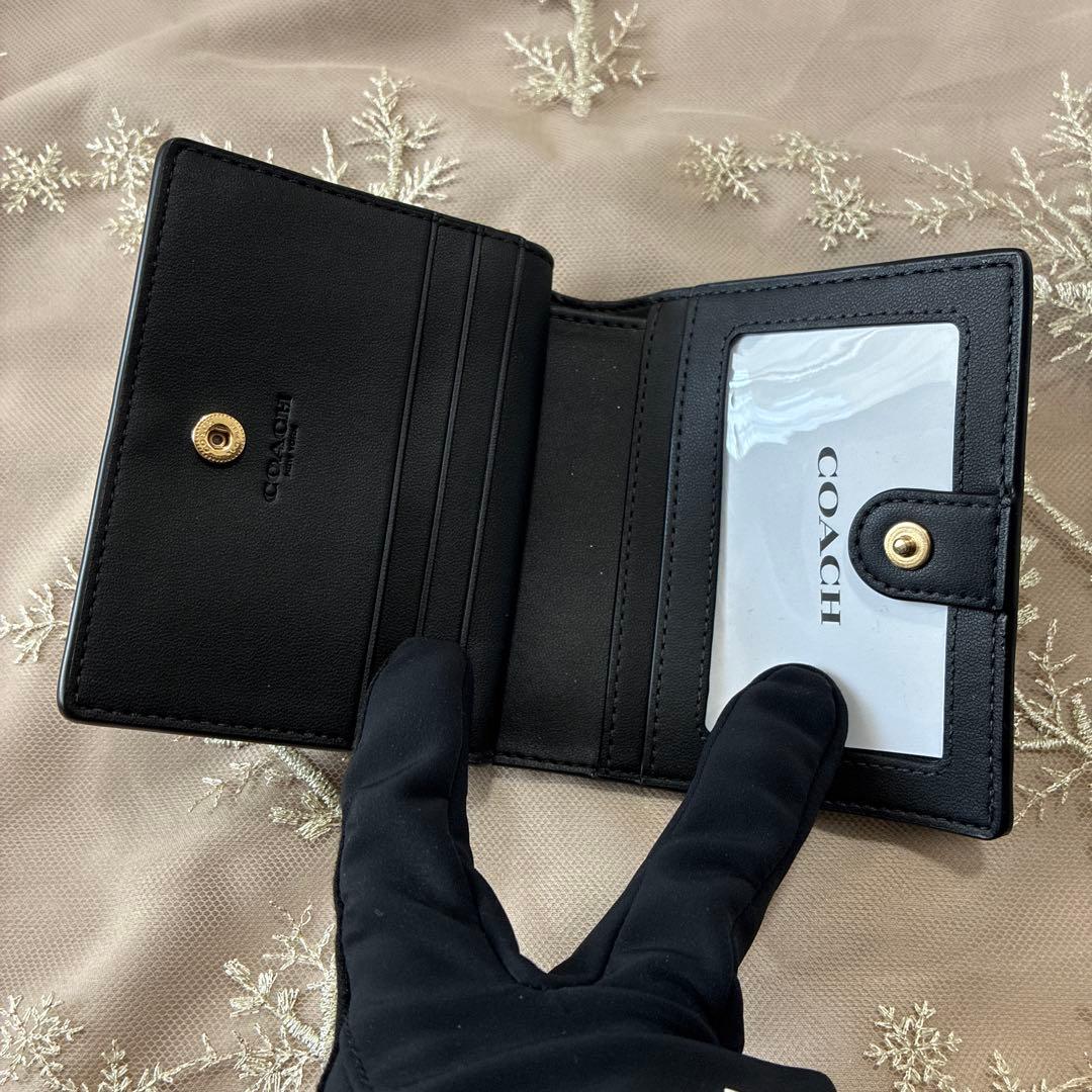 【新品未使用】COACH 二つ折り財布 ブラック